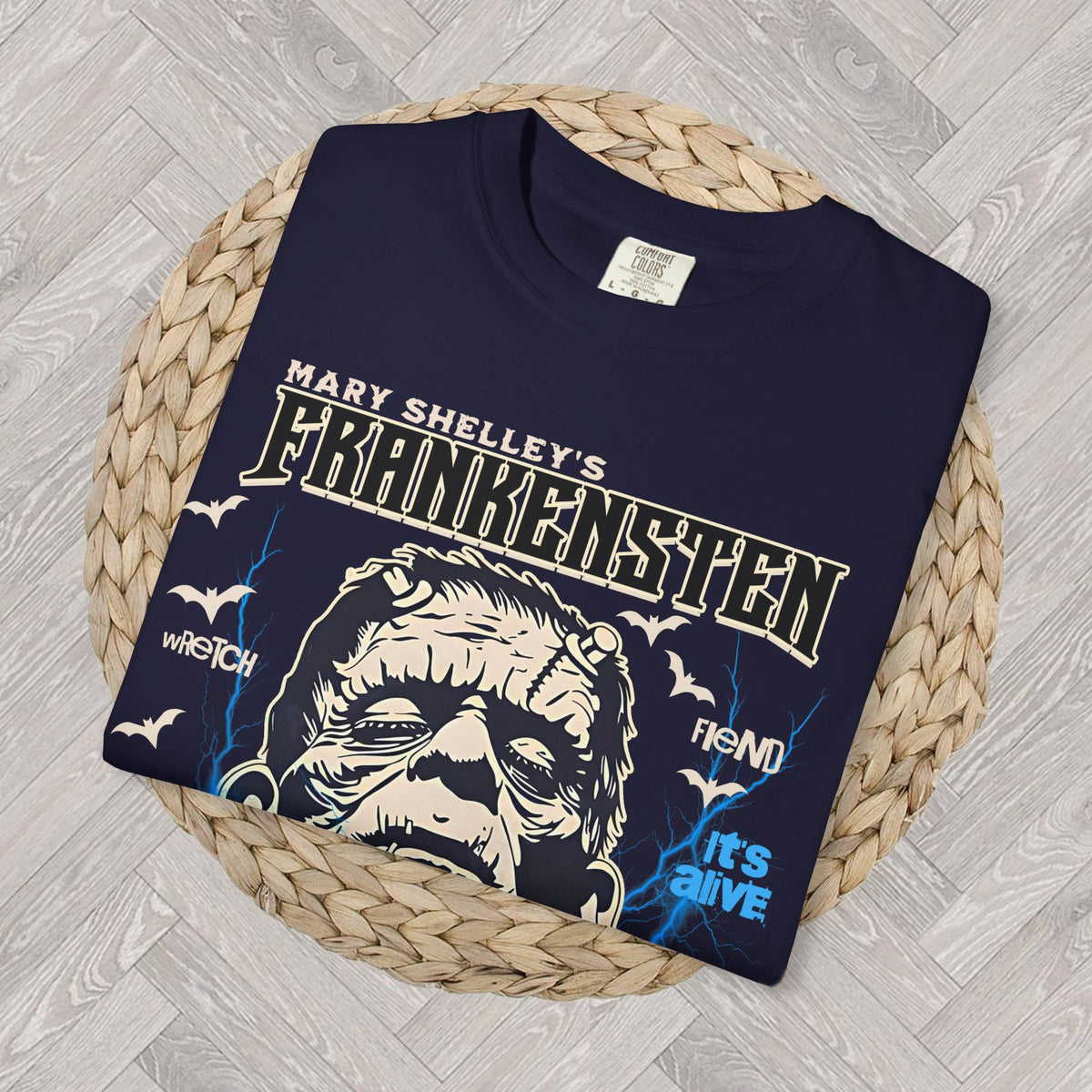 Gothic Frankenstein Halloween t-shirt for classic horror movie and monster fans