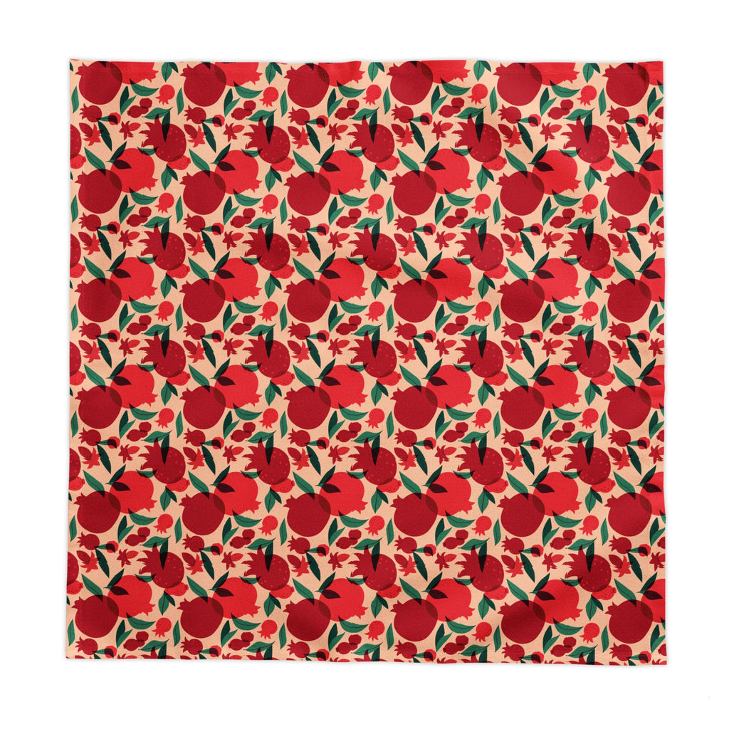 Pomegranate Tablecloth | Mediterranean Dining Table Decor | Italian-Inspired Kitchen Linen