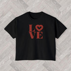 LOVE Heart Graphic T-Shirt – Women’s Boxy Comfort Colors 3023CL Tee