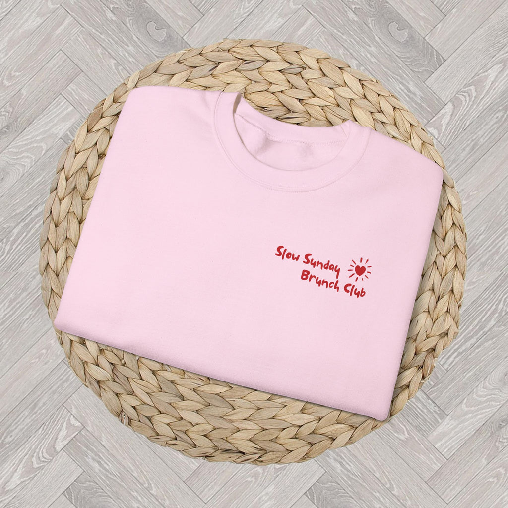 Slow Sunday Brunch Club sweatshirt for slow mornings, brunch dates and coffee lovers