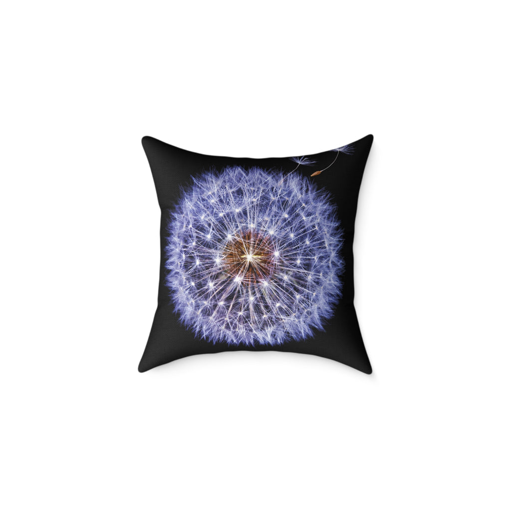 Detailed Dandelion Cushion – Nature-Inspired Design, 100% Polyester Canvas, Double-Sided Print, Available in 5 Sizes (16"x16", 18"x18", 20"x20", 24"x24", 26"x26")