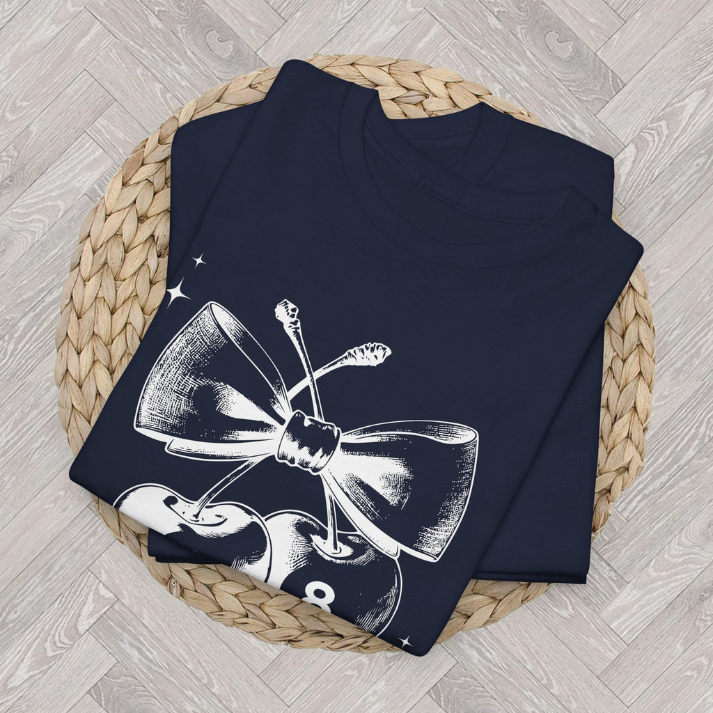 Lucky Cherries Shirt | Vintage 8 Ball Graphic Tee | Trendy Cherry Aesthetic Top for Summer Style