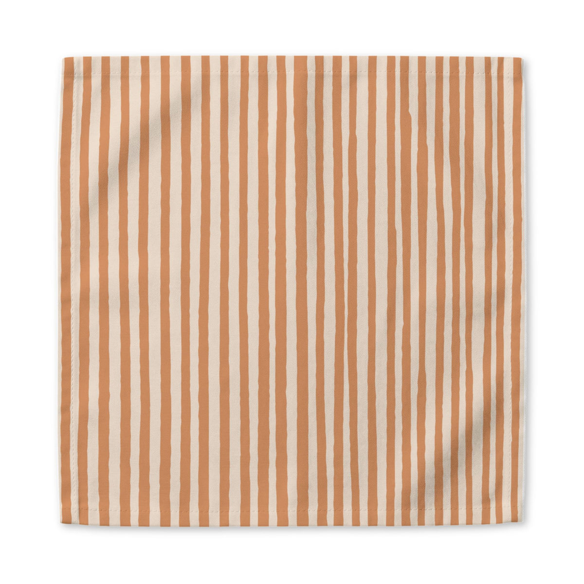 22x22 inch Terracotta Stripes Cotton Napkin styled as an elegant table setting accent for modern luxury dining.