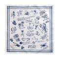 Italian Summer Tablecloth – 100% Cotton Twill Mediterranean Food Illustration Table Linen