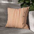 Close-up of the soft-textured 100% faux suede fabric on a colourful terracotta Halloween decorative pillowcase.
