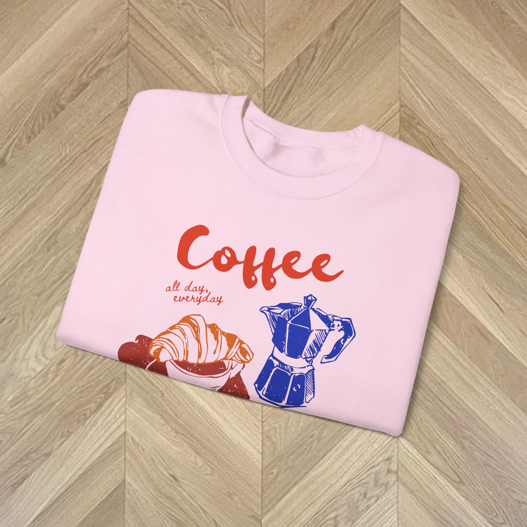 Coffee Club Sweatshirt | Cozy Graphic Pullover | Perfect Gift for Coffee Lovers | Retro Girl Casual Weekend Wear