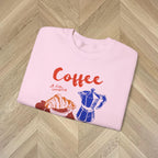 Coffee Club Sweatshirt | Cozy Graphic Pullover | Perfect Gift for Coffee Lovers | Retro Girl Casual Weekend Wear
