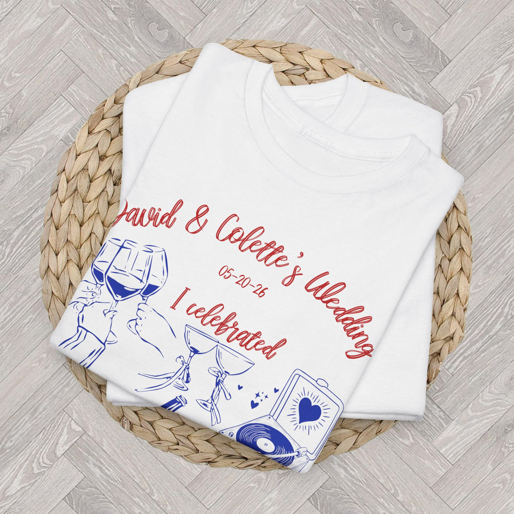 I Celebrated Wedding Shirt | Custom Wedding Party Tee | Fun Wedding Favor Shirt for Bridesmaids & Wedding Guests