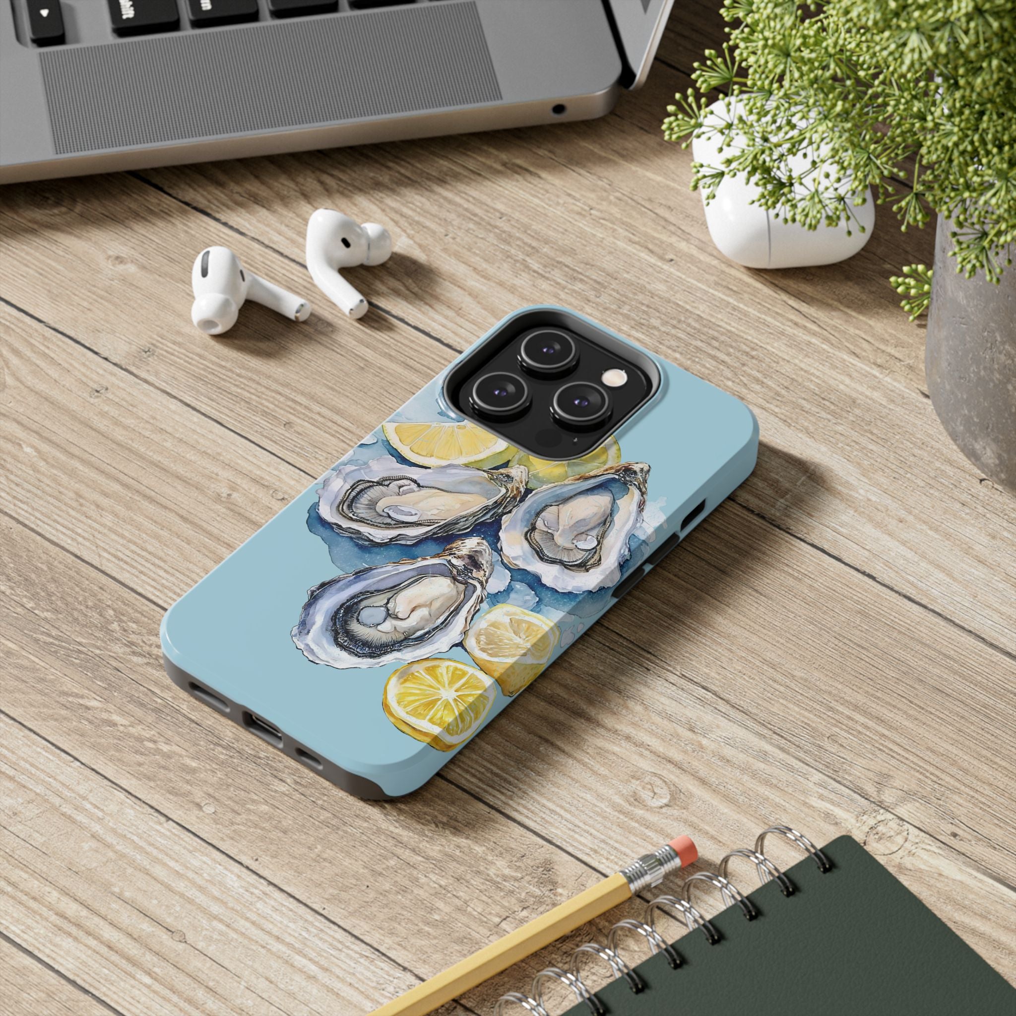 Oysters Phone Case – Nautical Ocean Cover for iPhone & Samsung | Coastal Watercolor Summer Design, Gift for Sea Lovers