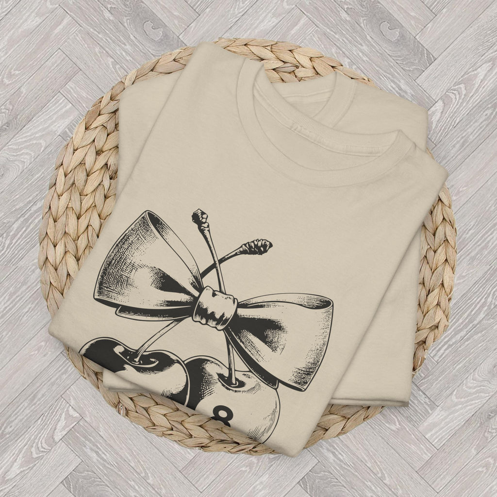 Lucky Cherries Shirt | Vintage 8 Ball Graphic Tee | Trendy Cherry Aesthetic Top for Summer Style