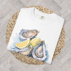 Oyster Shell Comfort Colors T-Shirt – Coastal Seafood Beach Lover Tee, Watercolor Oysters