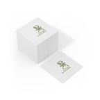 Elegant personalized martini cocktail napkin with olive martini artwork, perfect for bridal brunches, birthdays, and party décor.