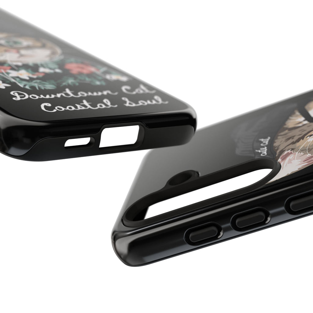 Downtown Cat Coastal Soul Hard Phone Case | Cute Cat Protective Case for iPhone, Samsung & Google Pixel | Gift for friends