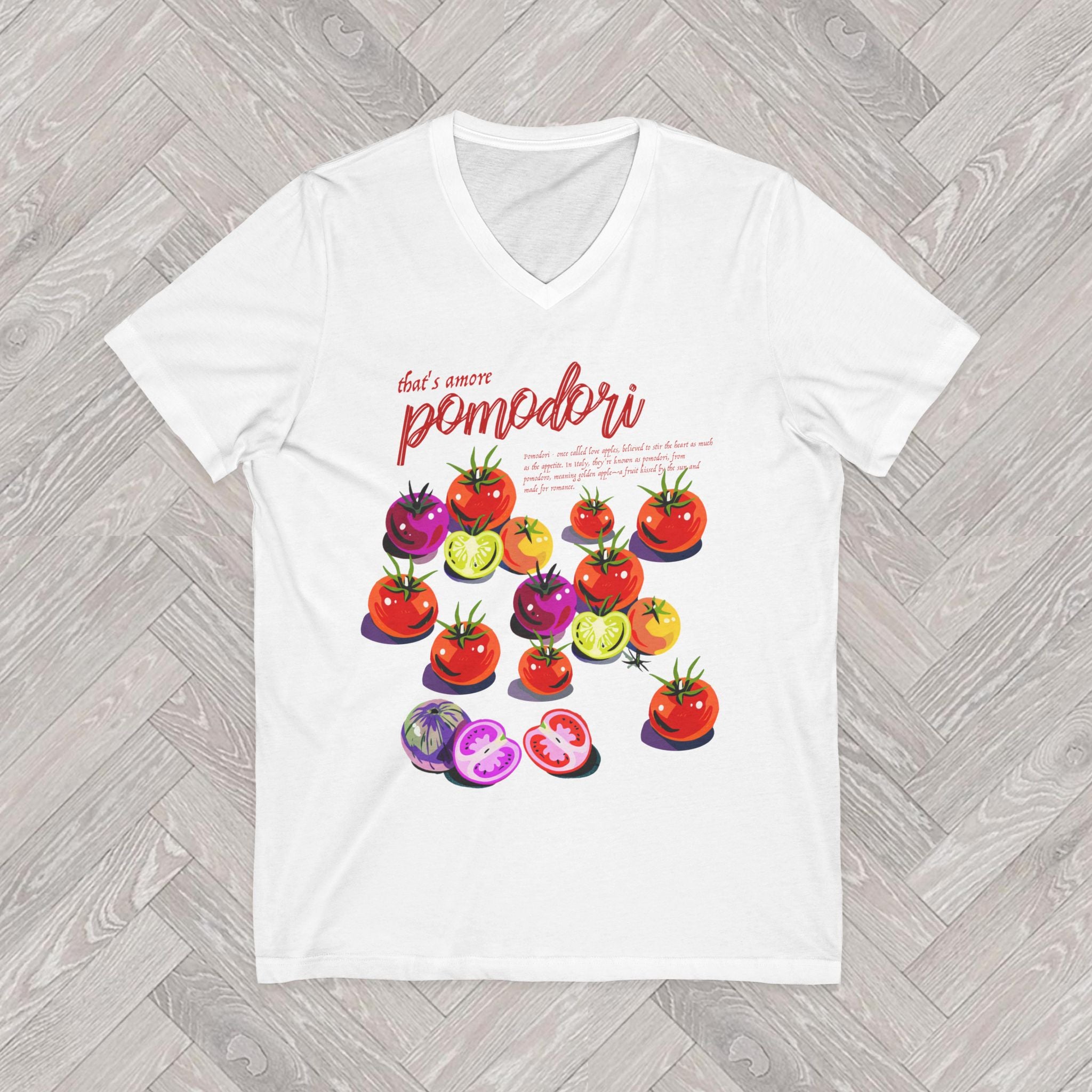 Casual tomato lover gift shirt styled for everyday wear, vacations, and Italian market inspired fashion