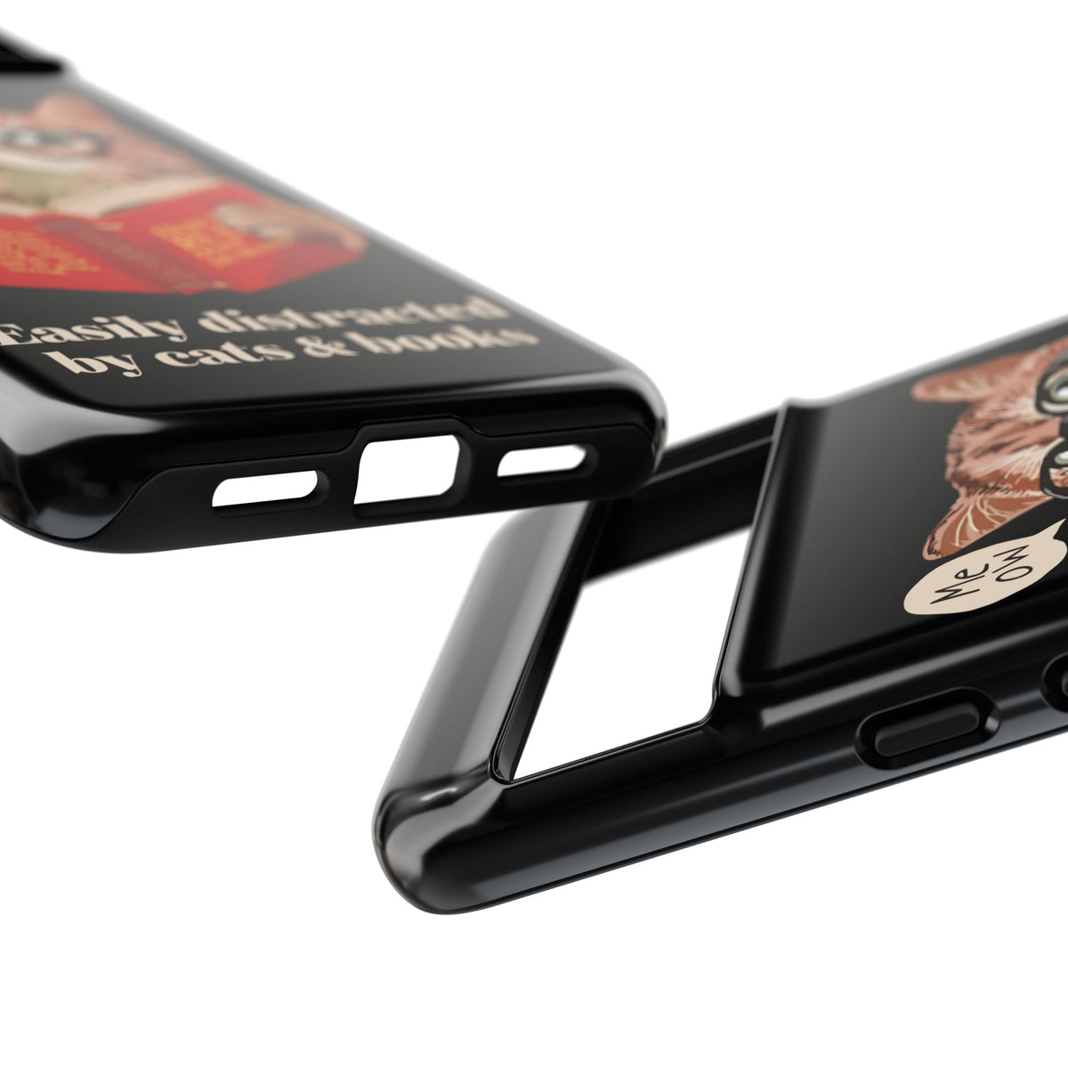 The Bookish Cat Phone Case – Easily Distracted by Cats & Books