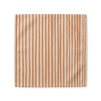 10x10 inch Terracotta Stripes Cotton Napkin showcasing its one-sided printed design and contemporary striped pattern.