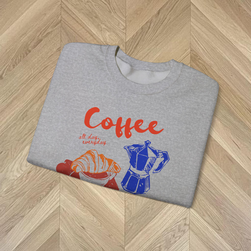 Coffee Club Sweatshirt | Cozy Graphic Pullover | Perfect Gift for Coffee Lovers | Retro Girl Casual Weekend Wear