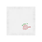 Fun personalized pizza birthday napkin for kids, perfect for cake tables, dessert stations, and pizza party celebrations.