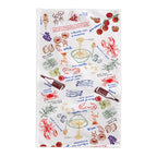 That’s Amore Italian Summer Tablecloth – Hand-Drawn Mediterranean Food Illustration in 100% Cotton Twill