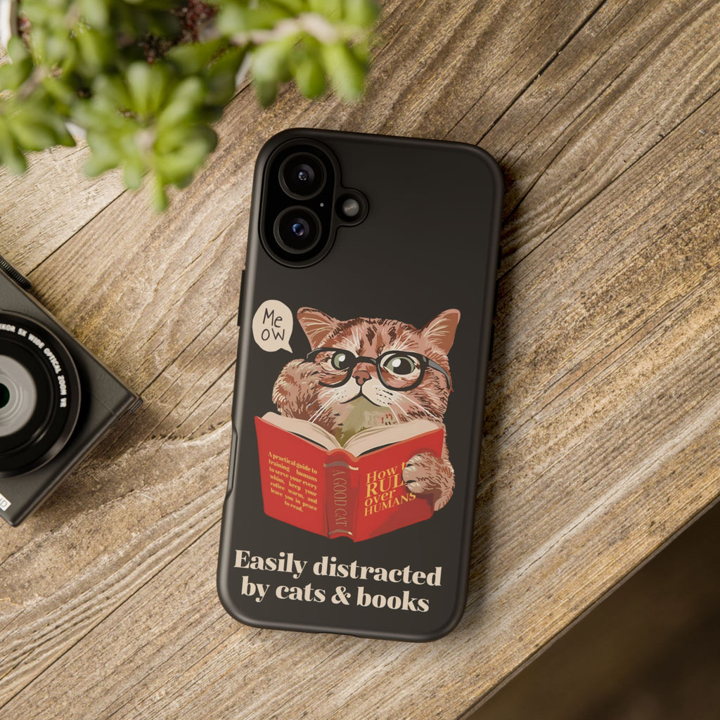 The Bookish Cat Phone Case – Easily Distracted by Cats & Books