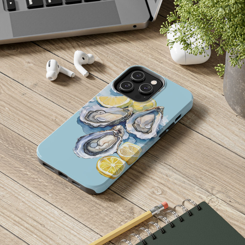 Oysters Phone Case – Nautical Ocean Cover for iPhone & Samsung | Coastal Watercolor Summer Design, Gift for Sea Lovers