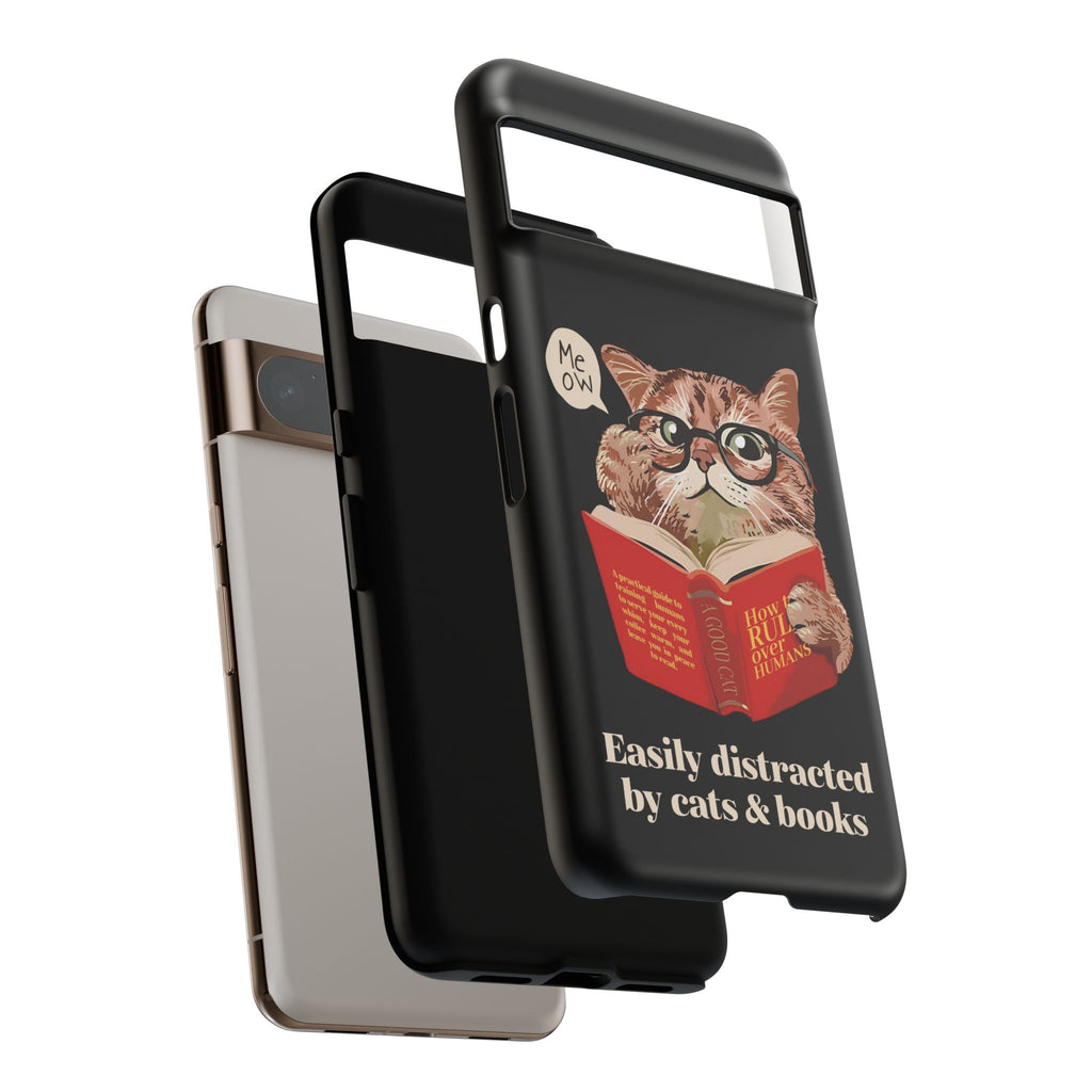 The Bookish Cat Phone Case – Easily Distracted by Cats & Books