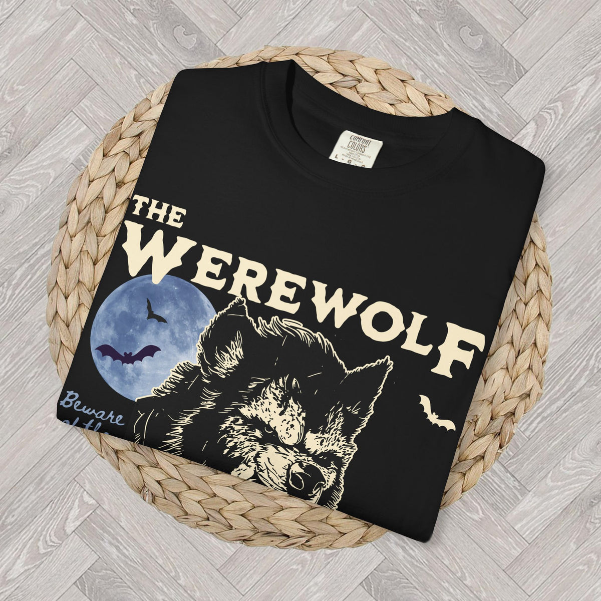 Vintage werewolf Halloween shirt for horror movie fans and classic monster lovers
