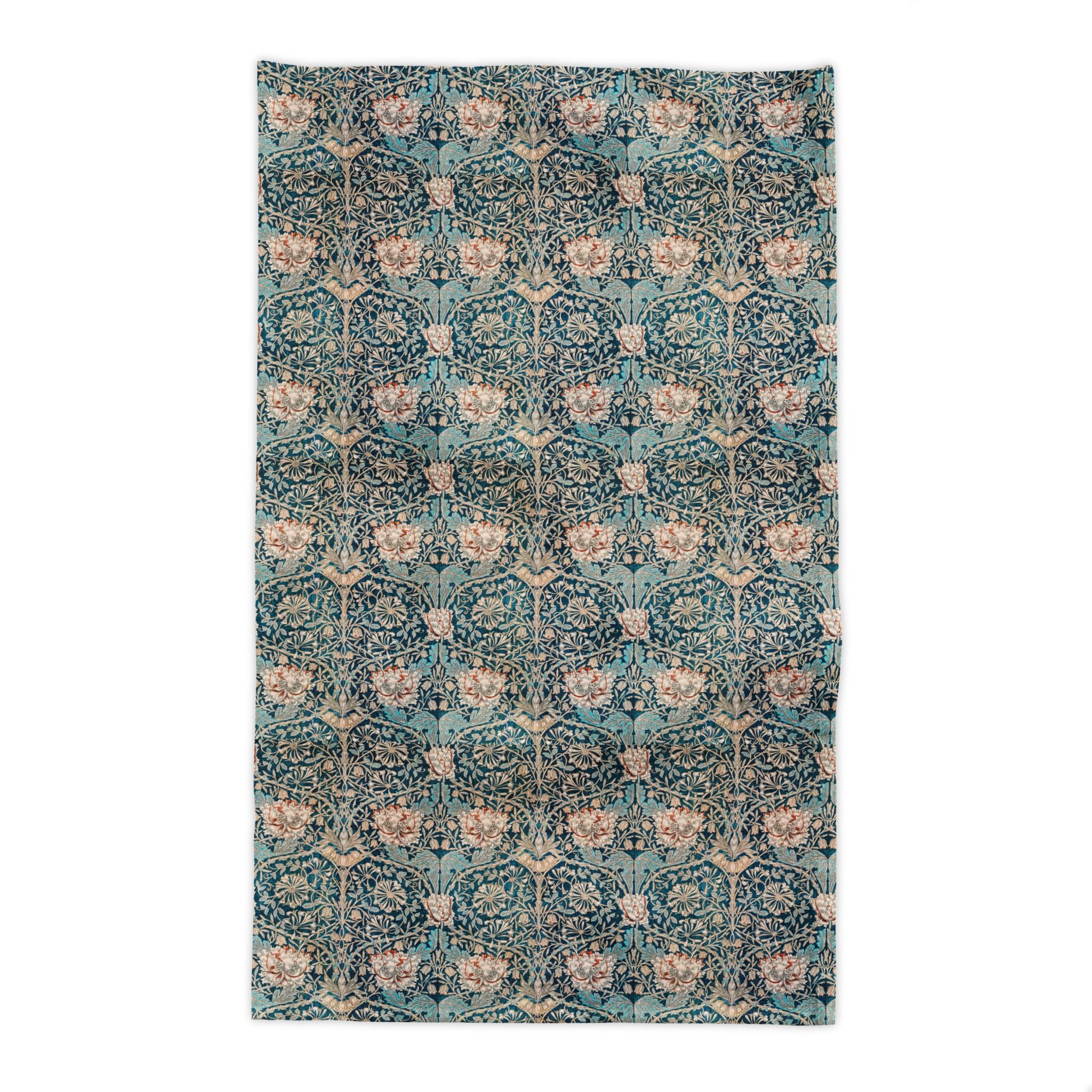 Art Nouveau Floral Tablecloth – William Morris–Inspired Cotton Twill Table Linen