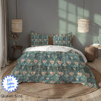 Art Nouveau Tulip Pattern Pillowcase Set – Luxury Bedding for Queen/King Beds
