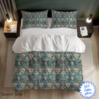 Vintage Floral William Morris Bedding – King Size Cotton Sateen Duvet