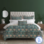 William Morris Art Nouveau Tulip Cotton Sateen Duvet Cover in Queen Size