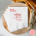 Personalized Ever After wedding napkin featuring custom names and wedding date, perfect for elegant wedding receptions and cocktail hours.