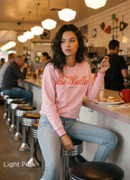 Cio Bella Stai Benissimo vintage graphic sweatshirt in Dark Heather with Italian-inspired typography and retro script