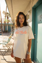 Cio Bella Stai Benissimo vintage graphic t-shirt in Black with Italian-inspired Roma Milano Paris typography