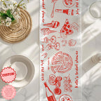 Italian Summer Custom Table Runner – Mediterranean Wedding & Dinner Decor
