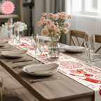 Italian Summer Custom Table Runner – Mediterranean Wedding & Dinner Decor
