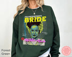 Bride of Frankenstein Sweatshirt | Colorful Pop Art Halloween Crewneck