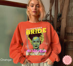 Bride of Frankenstein Sweatshirt | Colorful Pop Art Halloween Crewneck
