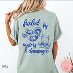 Oyster Lover Shirt styled for brunch outfit with elegant coastal fashion aesthetic