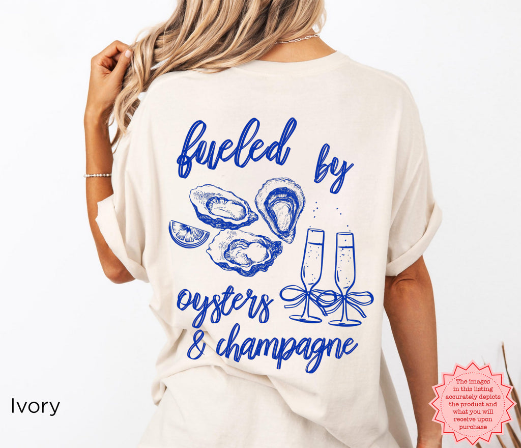 Comfort Colors 1717 garment dyed graphic tee with ocean inspired design and soft vintage finish