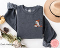 Dark heather embroidered Ghost Reader sweatshirt featuring a cute ghost reading a book with autumn Halloween details
