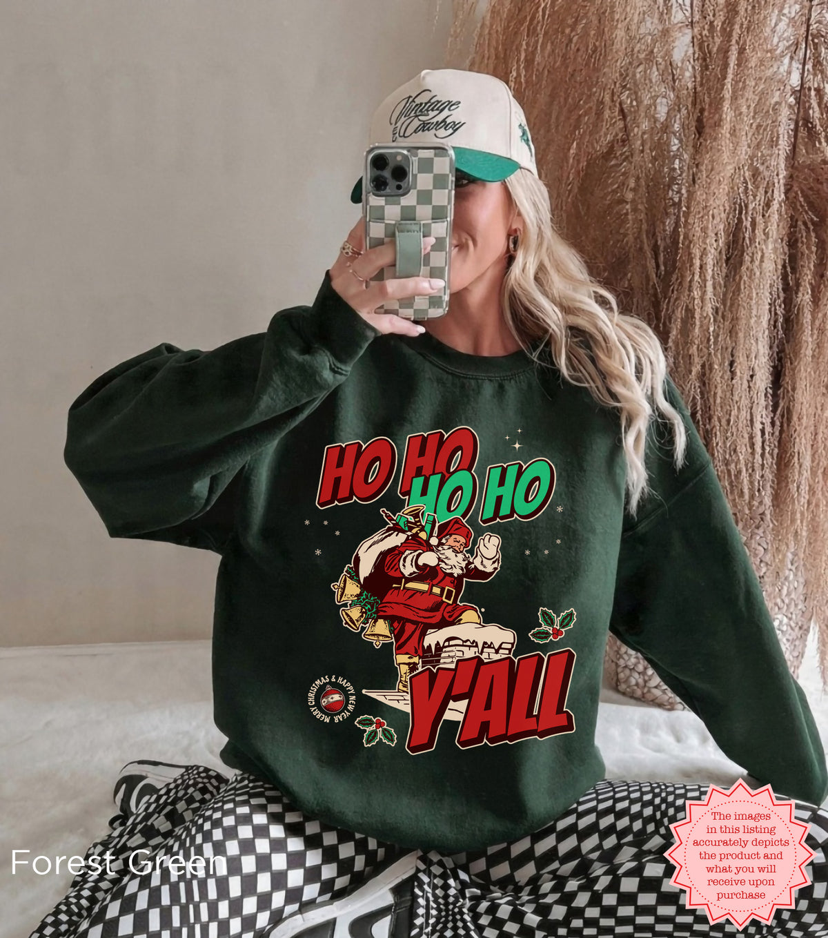 Cozy unisex Southern Christmas sweatshirt for festive holiday outfits