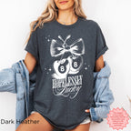 Fun and playful cherry graphic tee with "Hopelessly Lucky" text, ideal for casual outings.