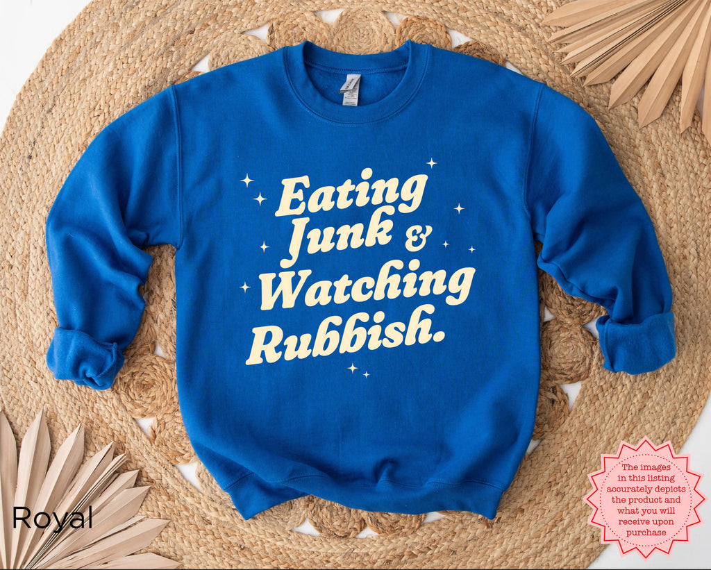 Gildan 18000B youth Christmas crewneck with funny festive movie night design