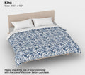 Blue Toile Floral Duvet Cover – Luxury Cotton Sateen Bedding