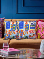La Dolce Vita Mediterranean Cushion 22x22 front view with vibrant Italian-inspired design