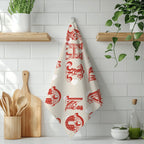 Love On The Table Tea Towel – Vintage Typography Kitchen Linen