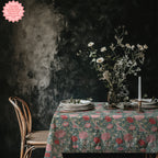 William Morris–Inspired Pink Tulip Tablecloth – Arts & Crafts Floral Dining Linen