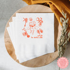Personalized Italian Summer Party napkin with custom names and event date, perfect for weddings, bachelorette parties, and summer celebrations.