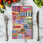Bright Sardine Can Design Tea Towel | Mediterranean Home Decor for Kitchen